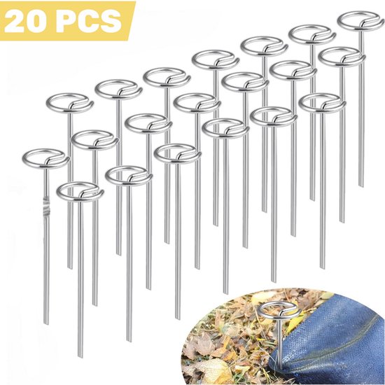 20er-pack Bodenanker, 10,2 Cm Durchmesser, Runde Gartenanker, Für Unkrautvlies, Kunstrasen Und Gartenfolie, Starker Halt