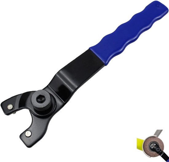 1-teiliger Universal-winkelschleiferschlüssel – Maulschlüssel – Verstellbarer Schraubenschlüssel – Geeignet Für Winkelschleifer – 190 X 40 X 7 Mm – Blau
