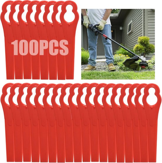 100 Kunststoff-mähklingen – Akku-mähklingen – 83-mm-rasenmäherklingen – Ersatzklingen Für Gartenmäher – Geeignet Für Rasenmäher