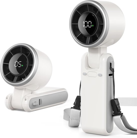 Faltbarer, Um 180° Drehbarer Tisch- Und Handventilator, 5-stufiger, Per Usb Aufladbarer, Kabelloser Mini-ventilator.