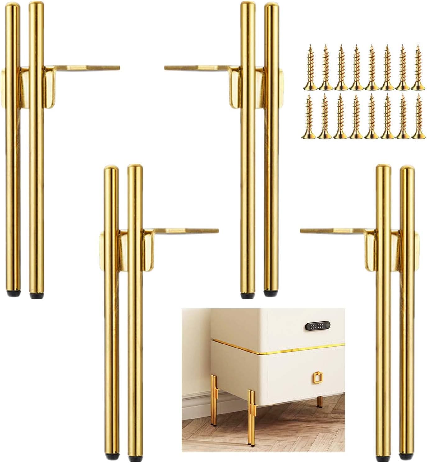 Möbelbeine Aus Goldfarbenem Metall, Elegante Ersatzbeine Für Sofas, Couchtische, 15 Cm Hohe Tv-schränke Und Badezimmerschränke