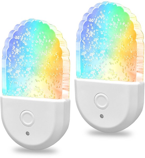 Steckdosen-nachtlicht [2er-pack], 6-farbiges Rgb-led-nachtlicht, Geeignet Für Badezimmerdekoration Und Kinderzimmer