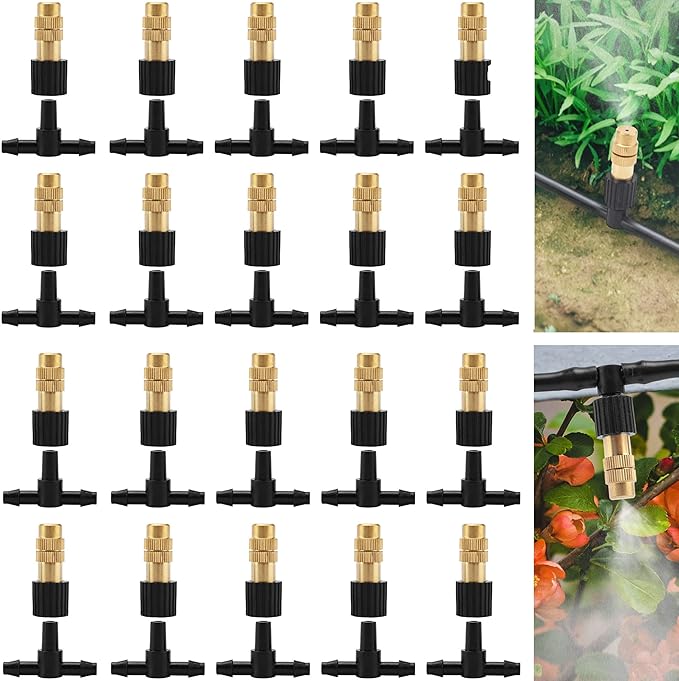 24 Dreiwege-zerstäuberdüsen Mit Tropfbewässerungsanschluss – Für 0,64 Cm Tropfbewässerungsschläuche – Mikrosprinkler-bewässerungsemitter