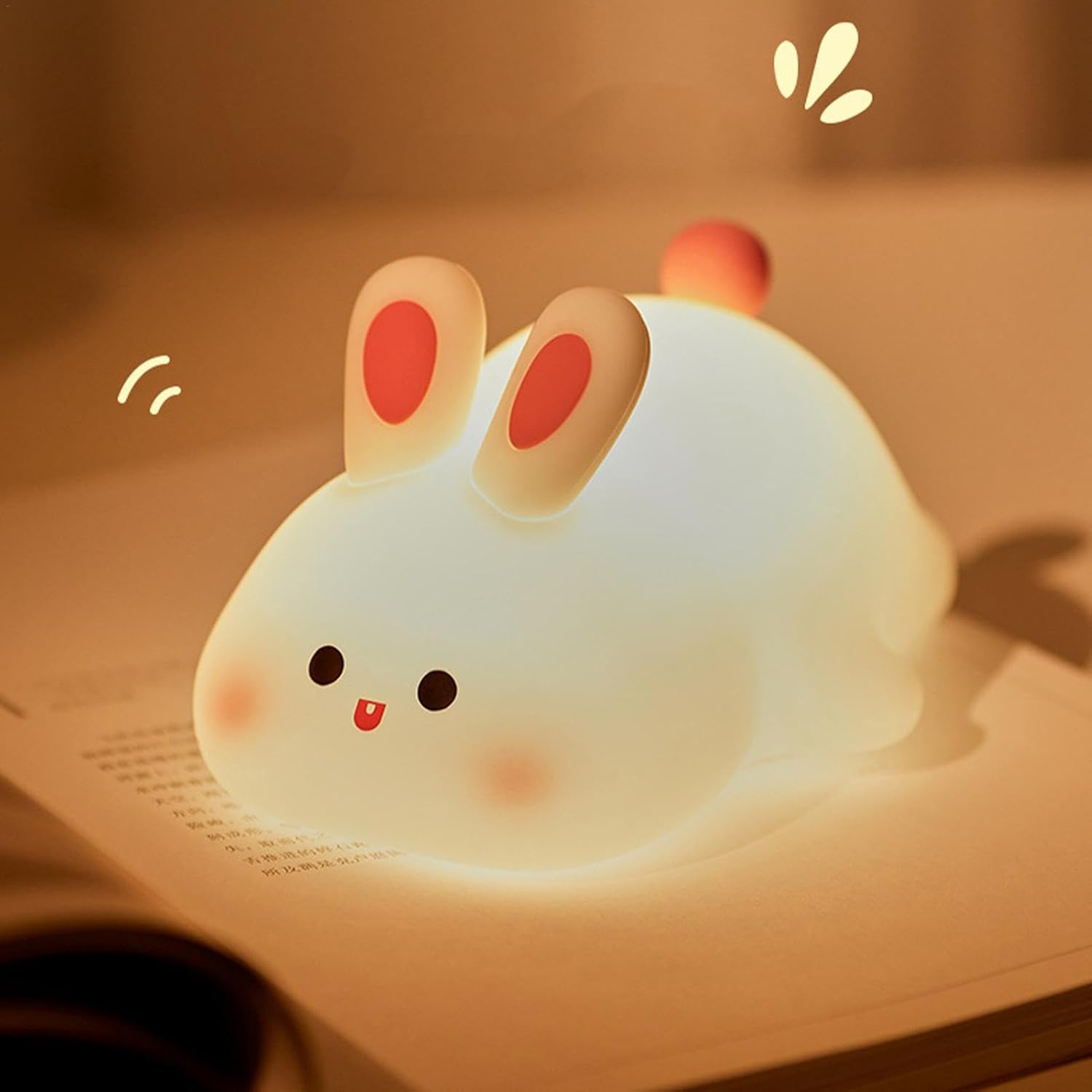 Silikon-hasen-touch-licht, Kleines Hasen-nachtlicht, Großes Hasen-nachtlicht Für Kinder, Weiches Und Niedliches Nachtlicht Mit Tier-touch-funktion