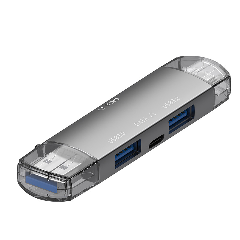 Aluminium-usb-hub 3.0 Mit 4 Anschlüssen – Ultraschlanker Usb-c-hub-splitter Für Laptop, Pc, Mac Und Smartphone