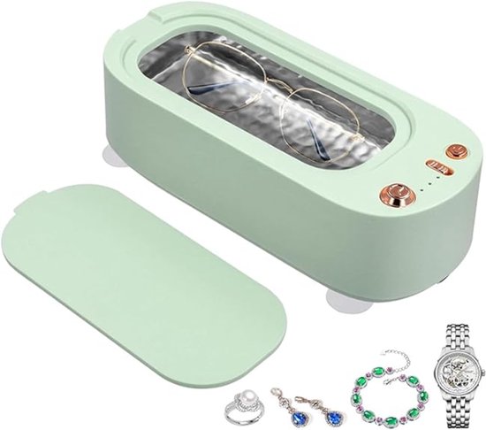Hochfrequenz-ultraschall-brillenreiniger Mit 45.000 Hz, 3 Modi, 350 Ml Wassertank, Geeignet Für Schmuck, Ringe, Uhren Und Münzen