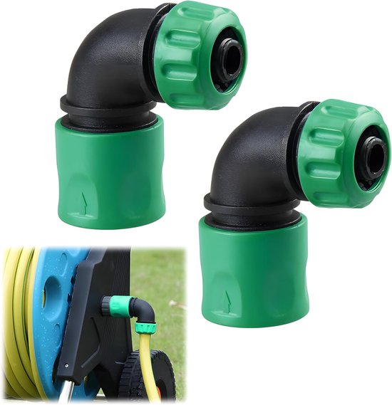 2 Stück Gartenschlauch-winkeladapter 90 Grad - Für 1/2"-schläuche