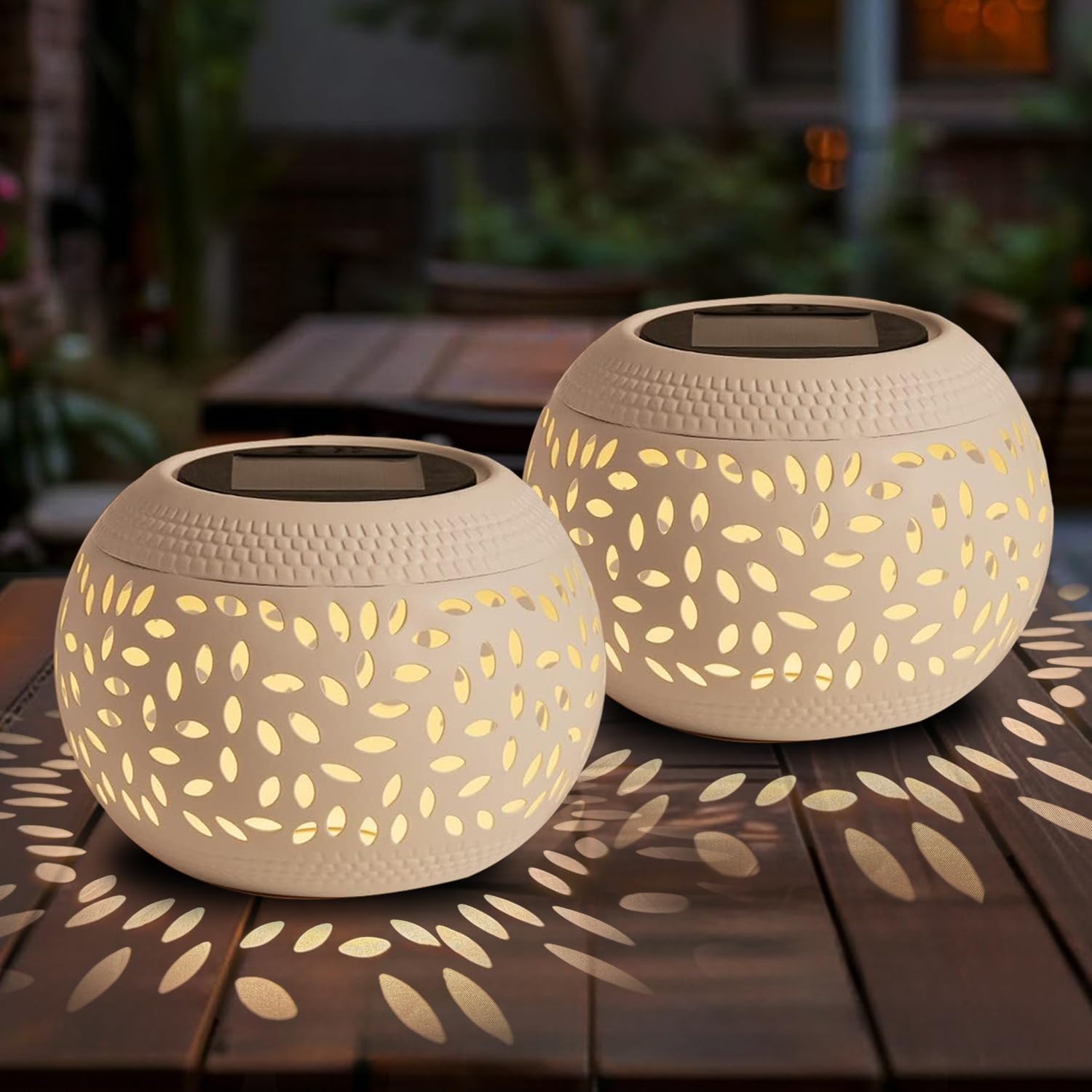 2er-pack Solar-tischleuchte, Wasserdichte Led-außenleuchte, Weiße Dekorative Solarleuchte, Geeignet Für Schreibtische, Schlafzimmer, Terrassen Und Gartenwege Im Innenbereich