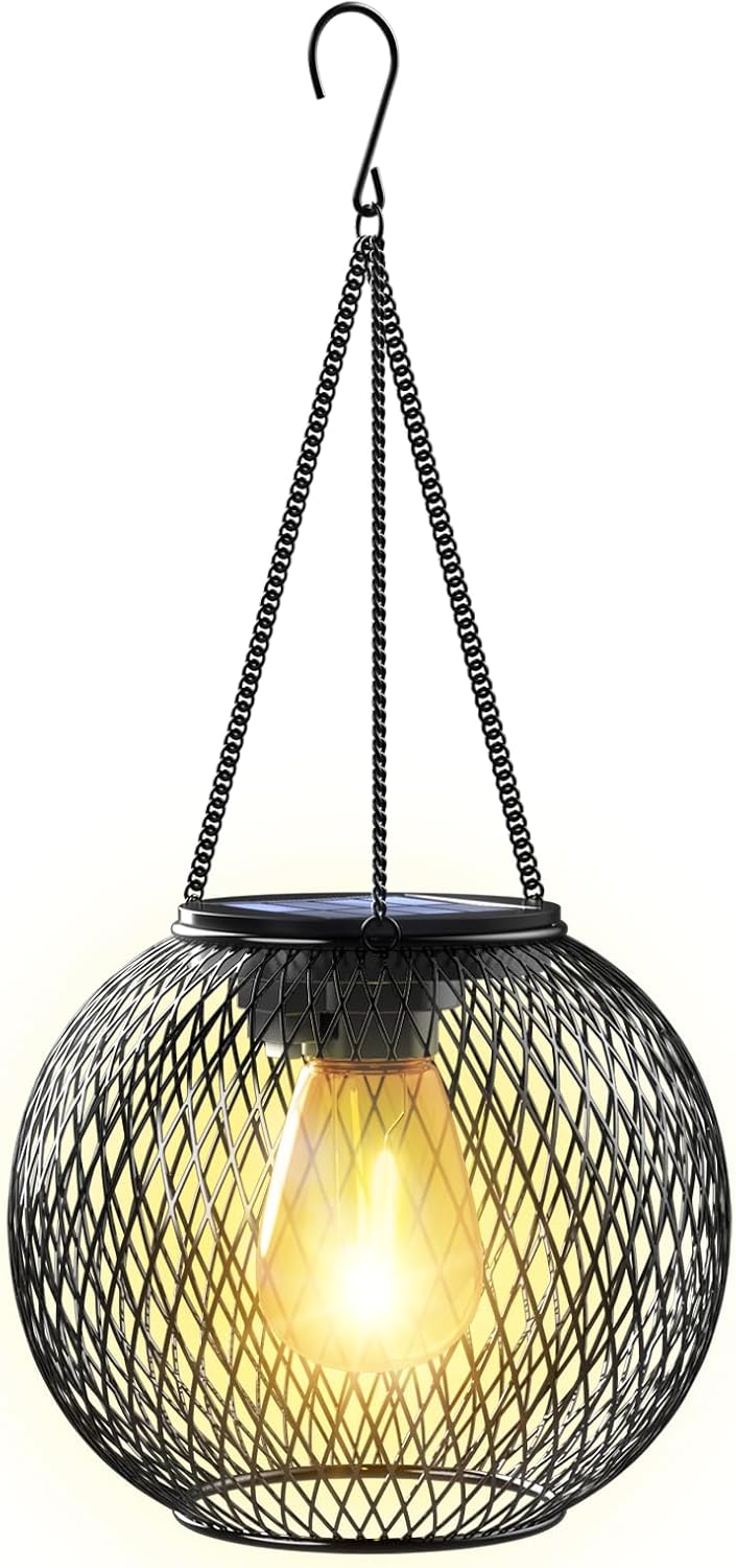 Solarlaterne Für Den Außenbereich, Geeignet Für Gärten, 1 Hängende Solarleuchte, Geeignet Für Terrassen, Balkone, Geschenkidee.