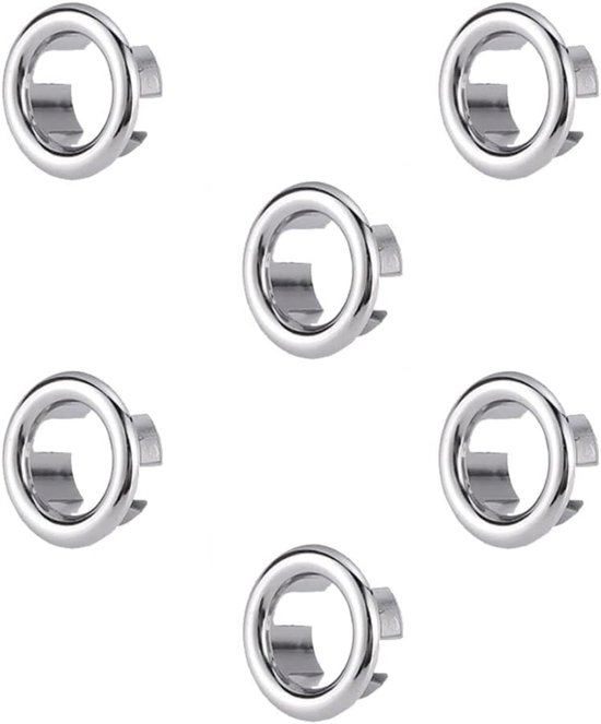 Überlauf-abdeckring – 12 Stück – 3 X 3 X 1,4 Cm – Für Überlauföffnungen Von 22–24 Mm – Abdeckplatte Aus Abs-kunststoff – Für Einbau- Und Aufsatzwaschbecken