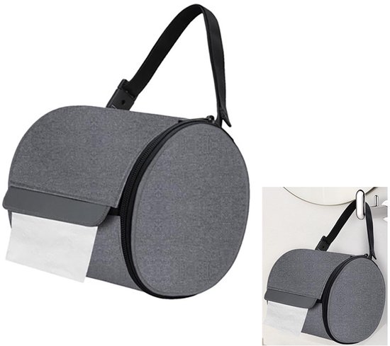 Hängender Toilettenpapierhalter – Faltbar – 15 X 15 X 15 Cm – Für Camping, Badezimmer, Wohnmobilreisen – Grau – Tragbar