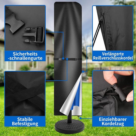 Schwimmende Markisenhülle Für 3 M/4 M/5 M Markisen, 420d Oxford-gewebe, Wasserdicht, Winddicht, Uv-beständig, 240 X 57/57 Cm