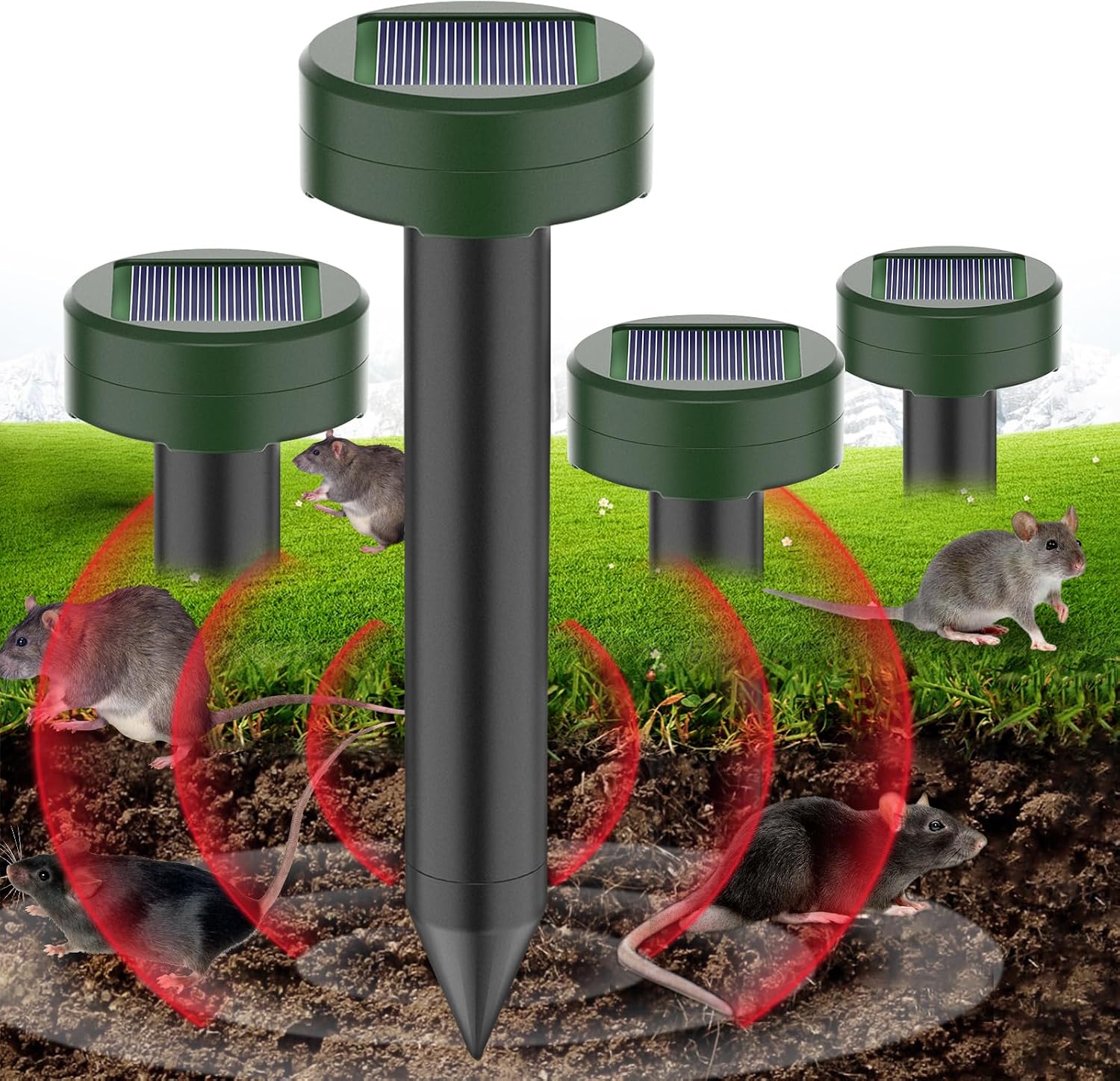 Ultraschall-mäusevertreiber, Geräuschlos, 4 Stück, Ultraschall-mückenschutz, Rattenbekämpfung, Ungiftig, Für Den Innenbereich, Anti-mäuse-gerät
