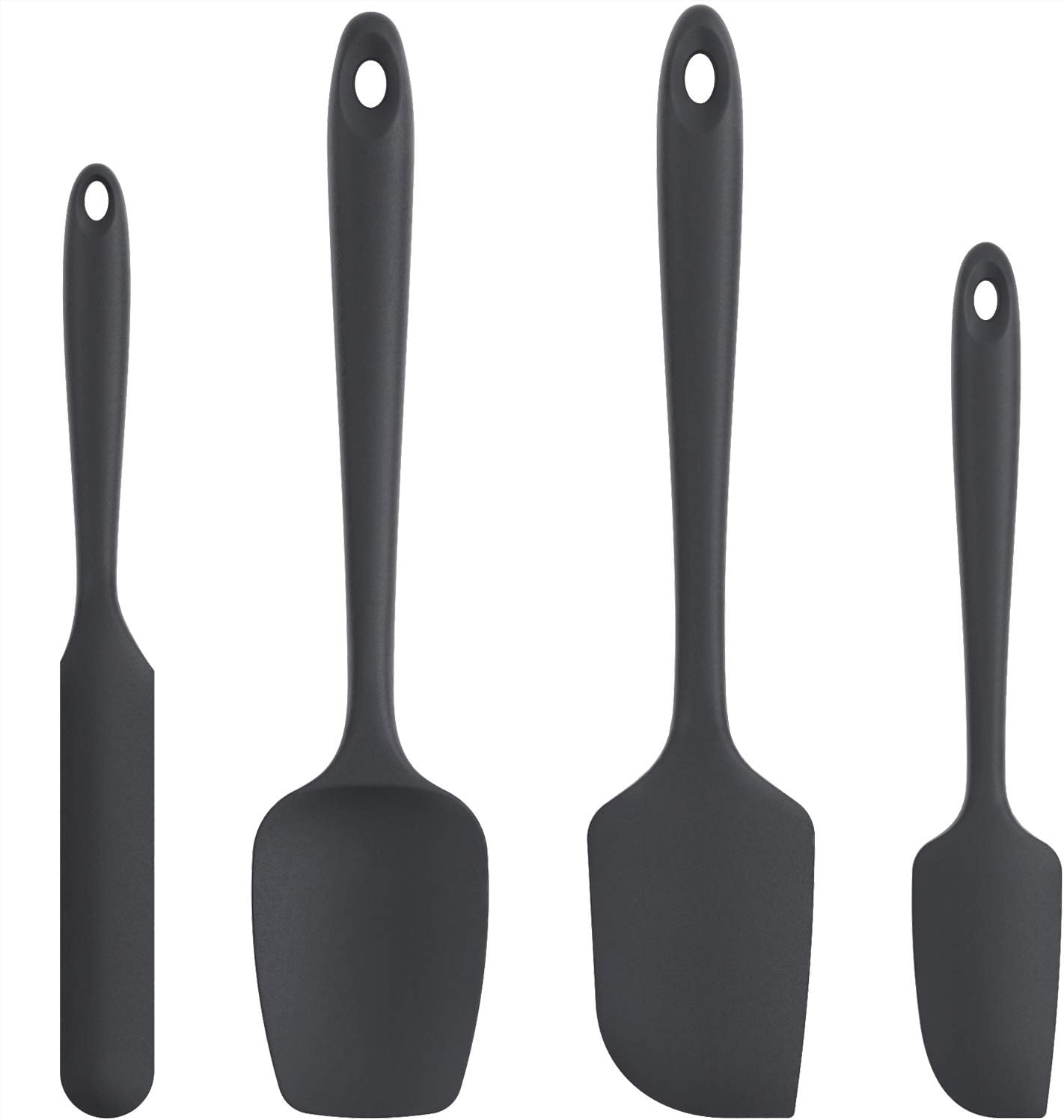 Küchen-gebäckspatel-set (4-teilig): Hitzebeständig Bis 315℃, Antihaftbeschichtet, Flexibel, Bpa-frei, Geeignet Für Backwaren (schwarz).