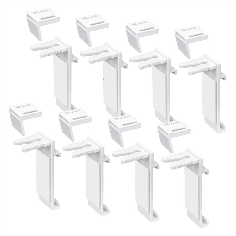 Ein Set Aus 8 Pvc-montagehalterungen Für Klemmfix-rollos, Ersatzteile Für Doppelrollos.