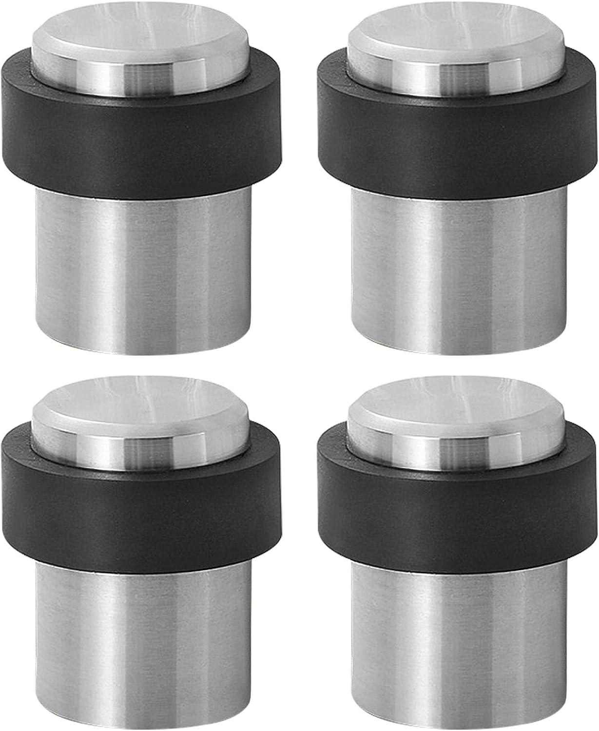 4er-packung Zylindrischer Bodenstopper (3,2 X 4,6 Cm) Mit Gummipolsterung, Robust Und Langlebig, Als Freistehende Türstopper Geeignet.
