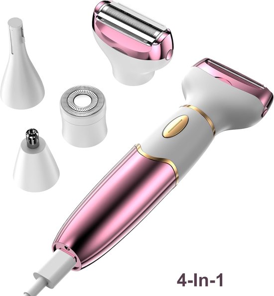 4-in-1 Elektrorasierer Für Damen, Digitalanzeige, Ipx7 Wasserdicht
