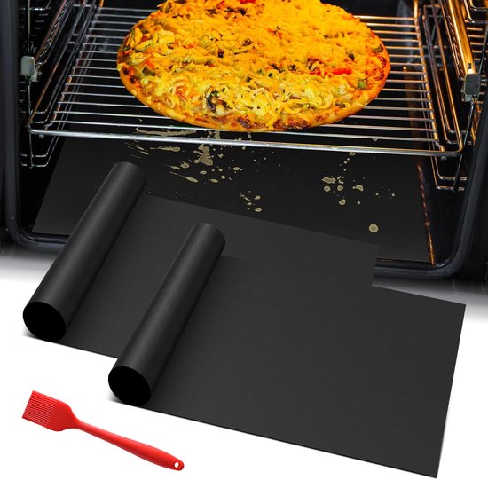 Backmatte – 2 Stück – 40 X 50 Cm – Grillmatte – Mit Ölpinsel – Grillmatte – Backofen-backmatte – Backofenschutz – Grillzubehör