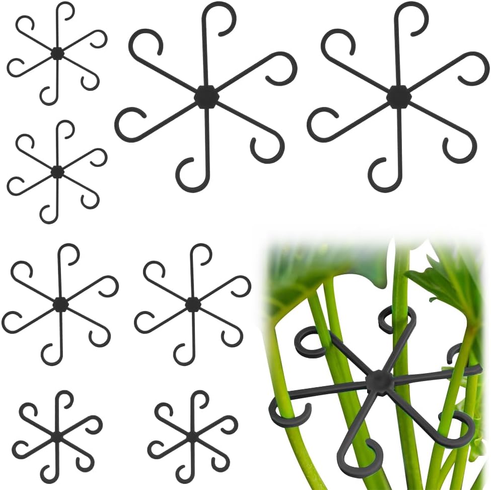 Stängelstützen, 8 X 4 Cm, Kletterpflanzenclips, Pflanzenstützen Zur Stabilisierung Und Unterstützung Von Blättern, Grüne Innenclips Für Kletterpflanzen (schwarz)