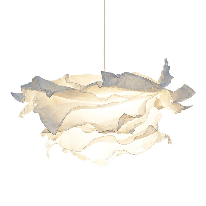 Kreative Pendelleuchte In Form Einer Papierwolke, Schlichte Deckenleuchte In Form Einer Papierblume, Kronleuchter Und Dekoration