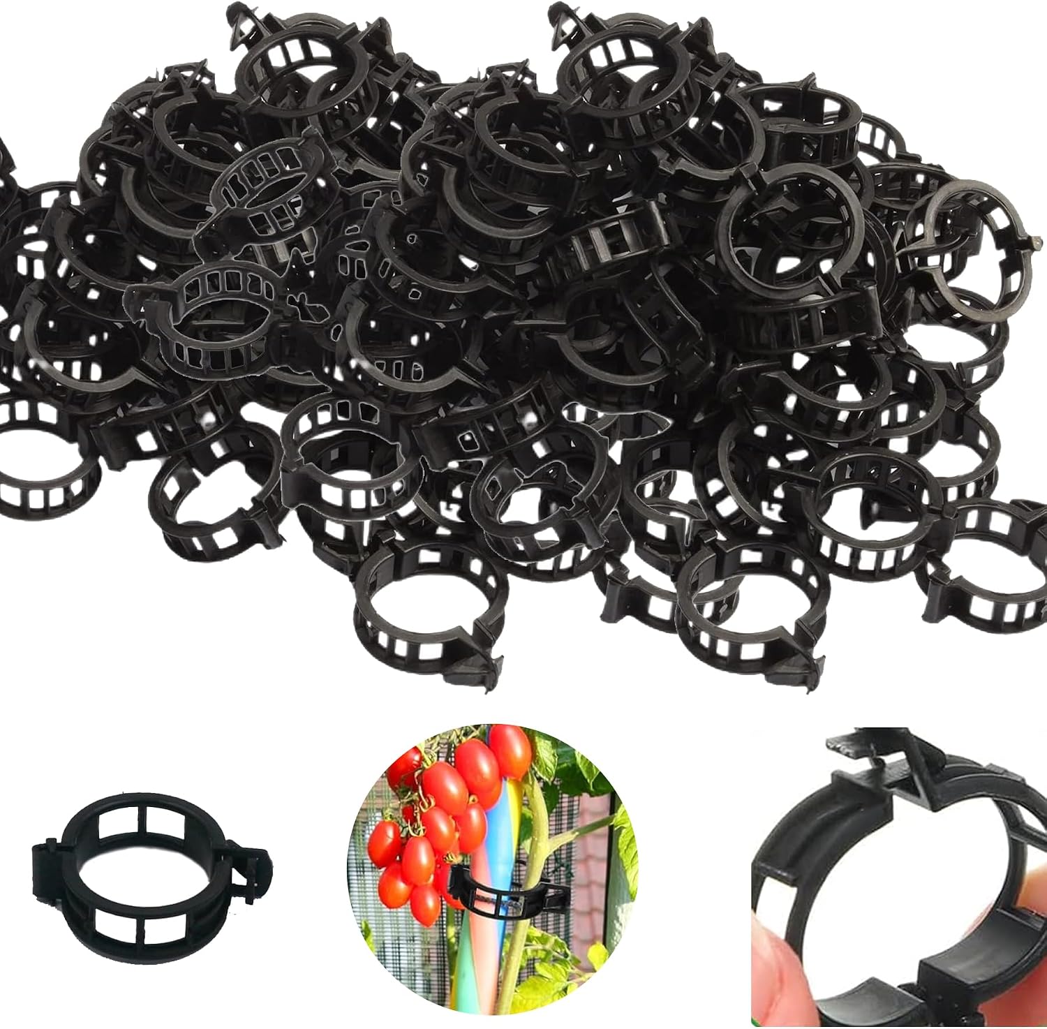 250 Pflanzenclips, Tomatenclips Zum Verbinden, Tomatenclips Aus Kunststoff, Pflanzenklammern, Rankenclips, Pflanzenbefestigung, Zum Verbinden Von Tomaten Und Paprika