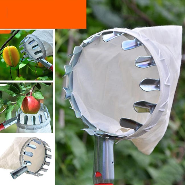 2-teiliges Obstpflück-set, Kirschpflücker Aus Metall, Obstpflückkorb, Obsternter, 16 Cm