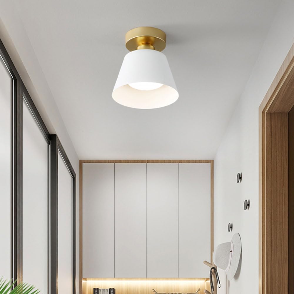 Moderne, Halb Eingelassene Led-deckenleuchte Mit Platin-finish, Geeignet Für Flure, Esszimmer Und Schlafzimmer, Dreifarbiges Licht, 17 X 16 Cm.