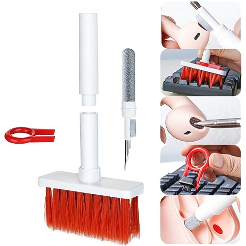 Tastaturreinigungsbürste, Reinigungsset, 5-in-1, Mit Tastenkappenabzieher, Für Airpods Pro, Laptop, Pc, Computer, Ohrhörer, Macbook, Iphone-anschluss, Staubentferner