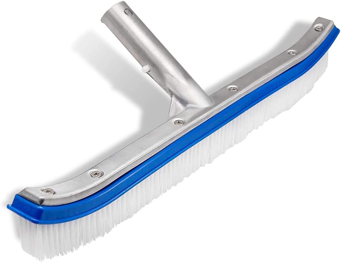 18-zoll-schwimmbadwand- Und Fliesenbürste – Hochleistungsmodell – Aluminium-rückplatte – Nylonborsten – Mit Schnellklemmen – Stange Nicht Im Lieferumfang Enthalten