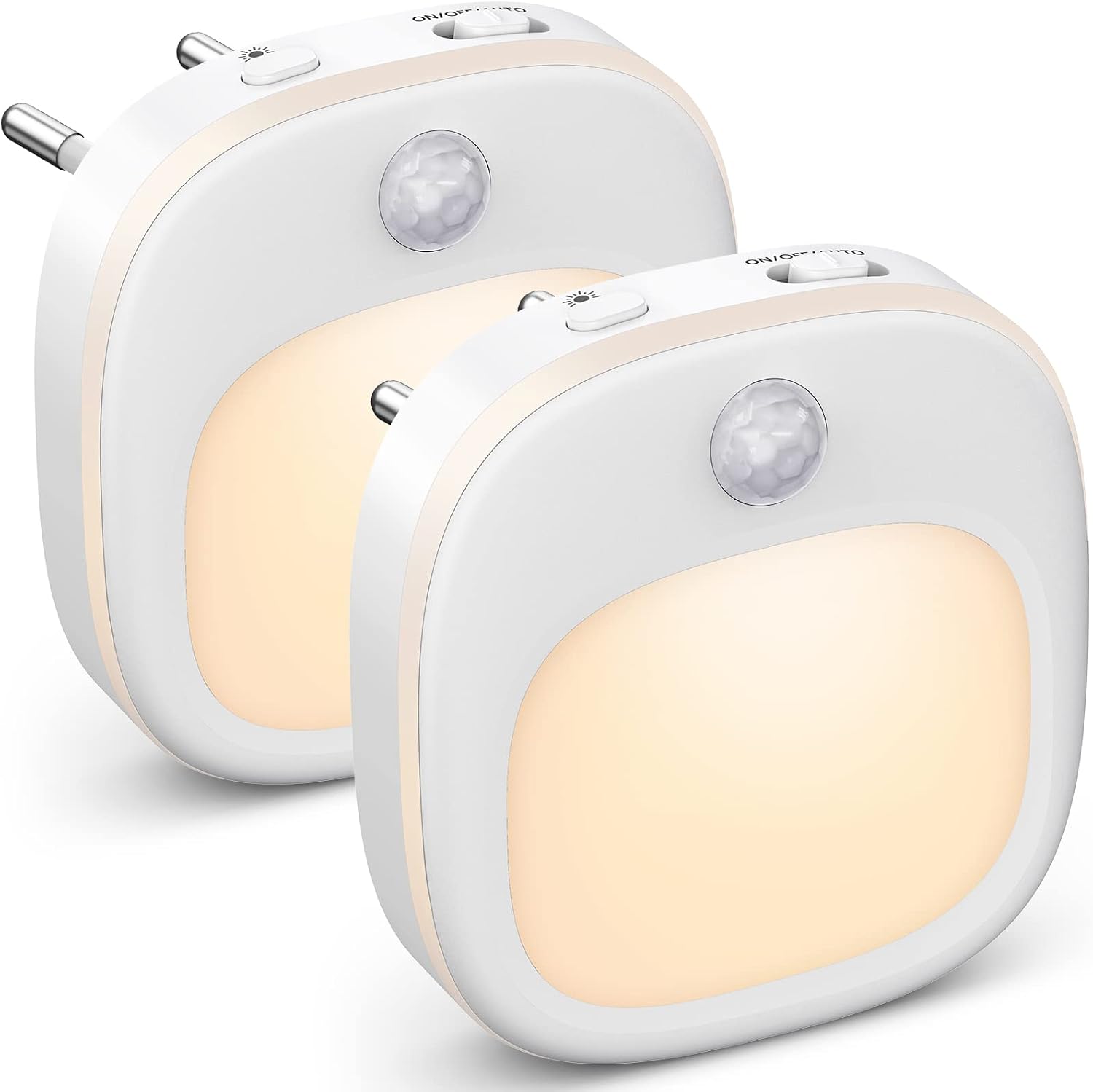 Baby-nachtlicht, [2-teilig] Bewegungsmelder-nachtlicht, 3 Farbtemperaturen & Stufenlos Dimmbares Warmweißes Led-licht Für Flur/schrank