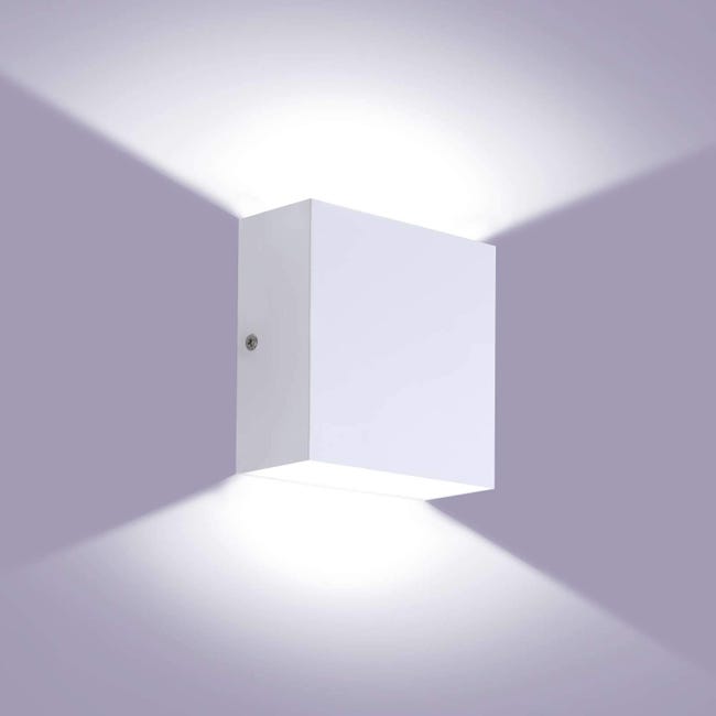 Moderne Quadratische Wandleuchte Für Den Innenbereich, Dimmbare Led-leuchte, Weißes Licht, Weißes Gehäuse, 10 X 10 X 5 Cm (schalter Nicht Im Lieferumfang Enthalten).