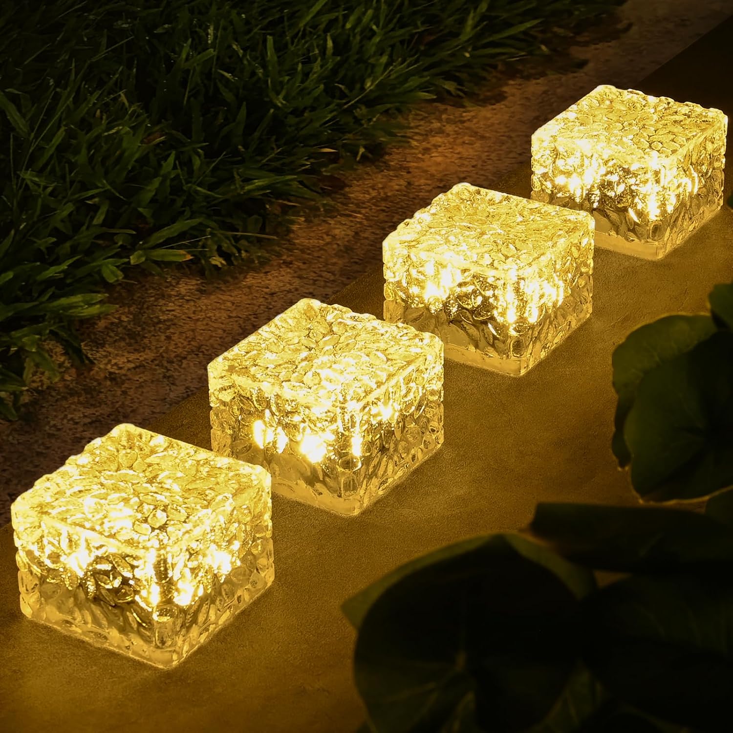 4-teiliges Solarleuchten-set Für Den Außenbereich, Terrassenleuchten – Dekorative Acrylleuchten Für Den Außenbereich, Terrasse, Garten Und Landschaft, Erdleuchten Und Campingleuchten
