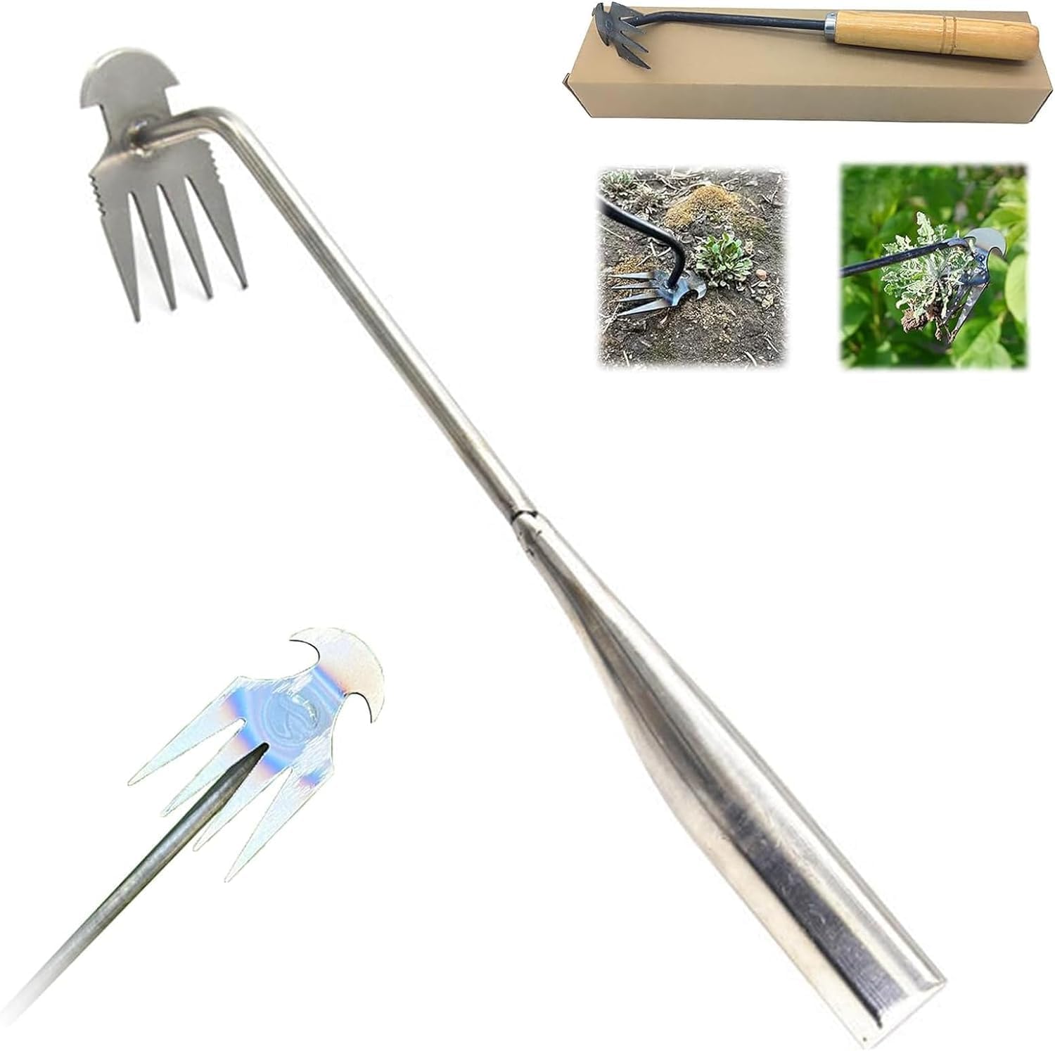 Unkrautentferner – Graben-unkrautentferner – Verbesserter Unkrautentferner – 4-zinken-unkrautentferner – Manuell – Multifunktions-unkrautentferner – Der Garten