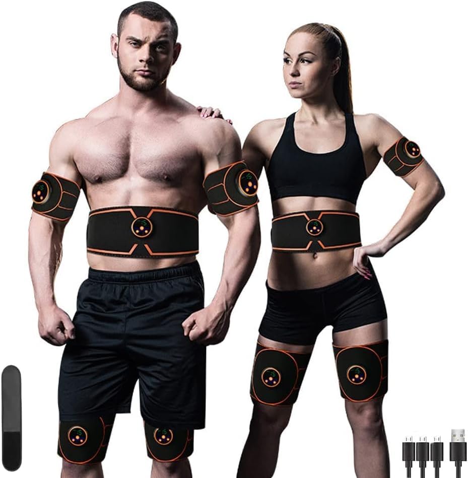 Ems-muskelstimulationsgürtel, Wiederaufladbar, Verstellbar, Für Frauen, Bauchmuskeltraining, 18 Stufen, Verstellbarer 109 Cm (43 Zoll) Bauchmuskelgürtel
