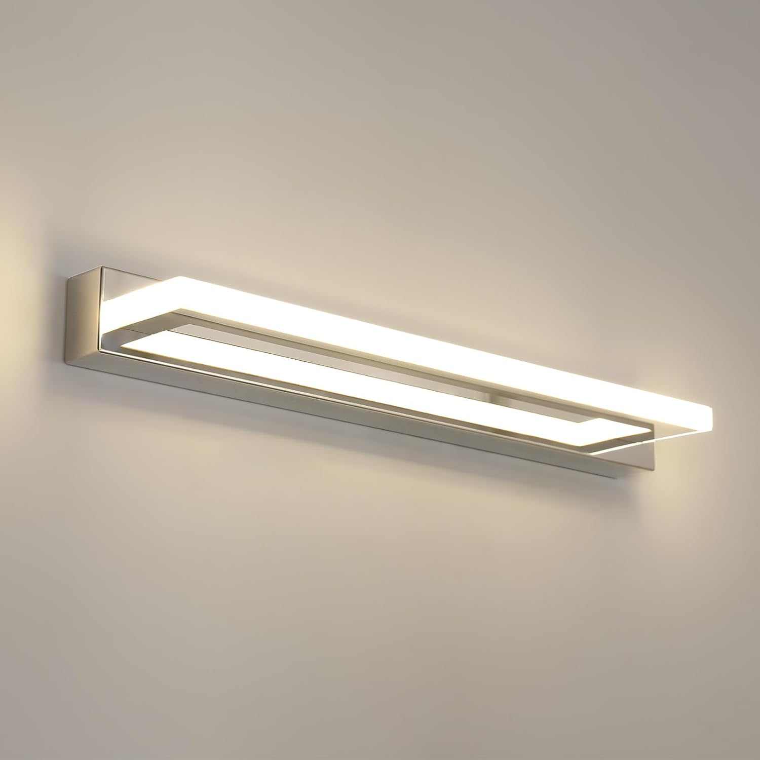 Badezimmerspiegelleuchte 9w 800lm – 42cm – 4500k Neutralweißes Licht – Für Spiegel, Schränke, Tische, Toiletten Und Möbel – Silber