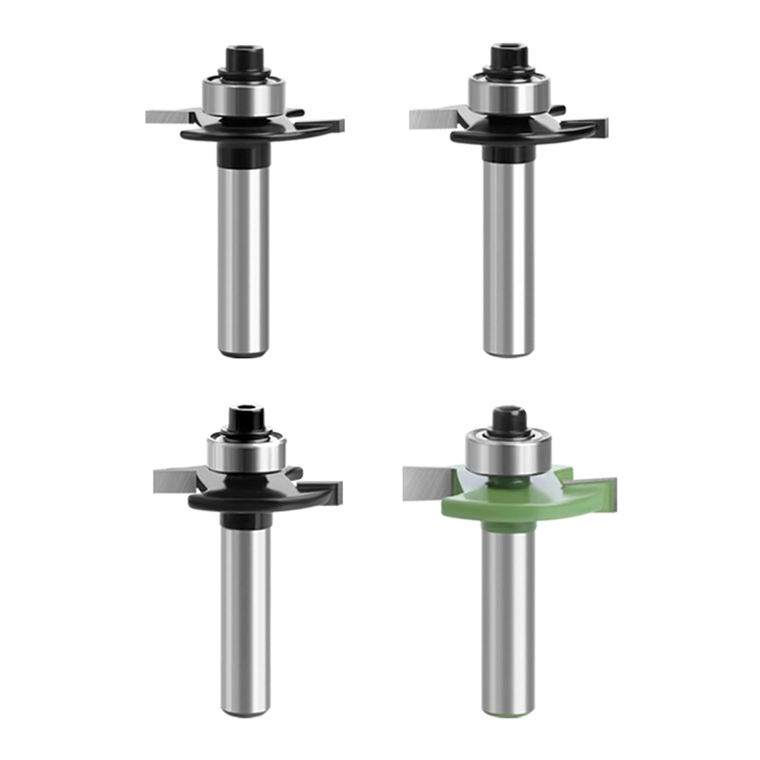 4 Schaftfräserköpfe Für Scheibenfräser – 8 Mm Schaftdurchmesser Mit Kugellagern – Holzbearbeitungswerkzeuge