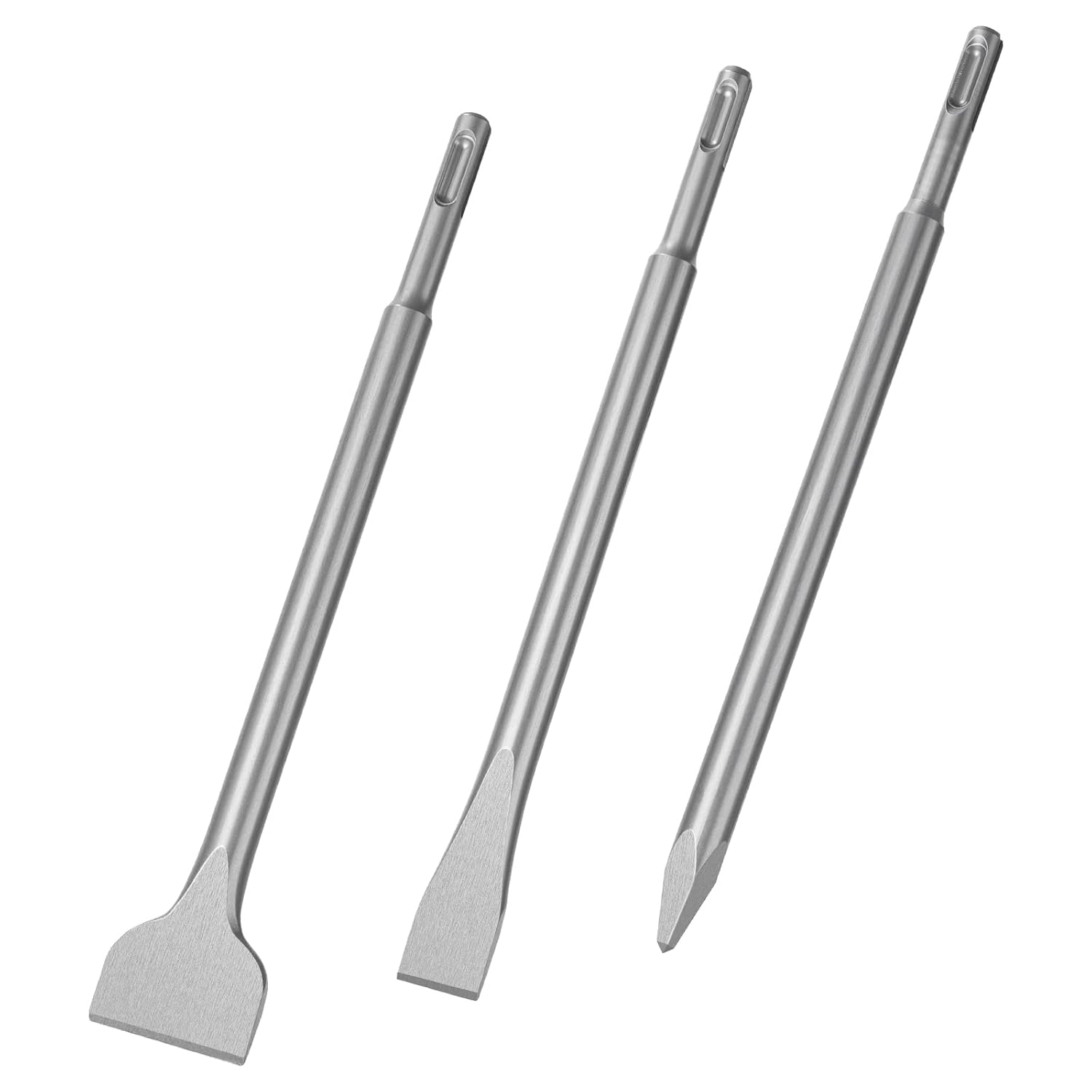 Meißelset, 3-teiliges Hammer- Und Stahlbohrerset, 1 Breiter Meißel, 1 Flachmeißel, 1 Spitzmeißel, Sds-plus-schaft, Spaten Und Schaber