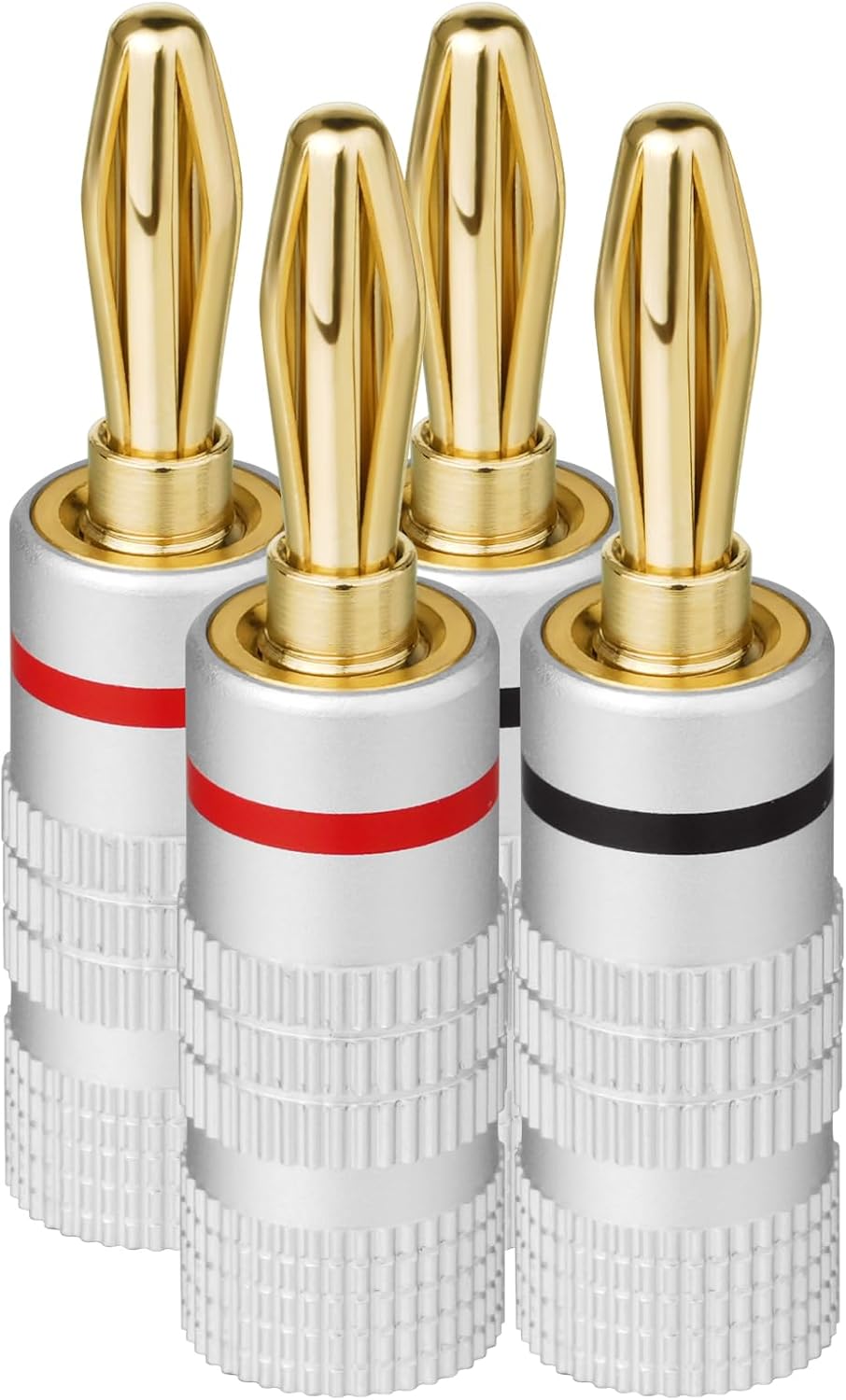 4-teiliges Lautsprecherstecker-set, 4-mm-lautsprecherstecker, Bananenstecker, Geeignet Für Lautsprecher, Verstärker, Lautsprecherkabel, Stereo-receiver.