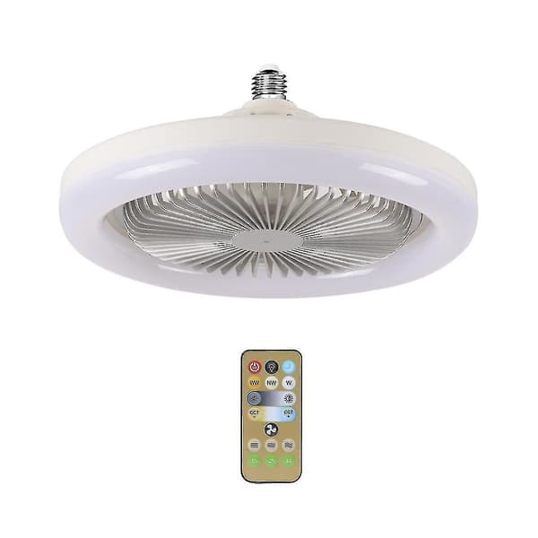 30-w-deckenventilator Mit Integrierten Lampen – E27-fernbedienungs-deckenbeleuchtung Für Schlaf- Und Wohnzimmer