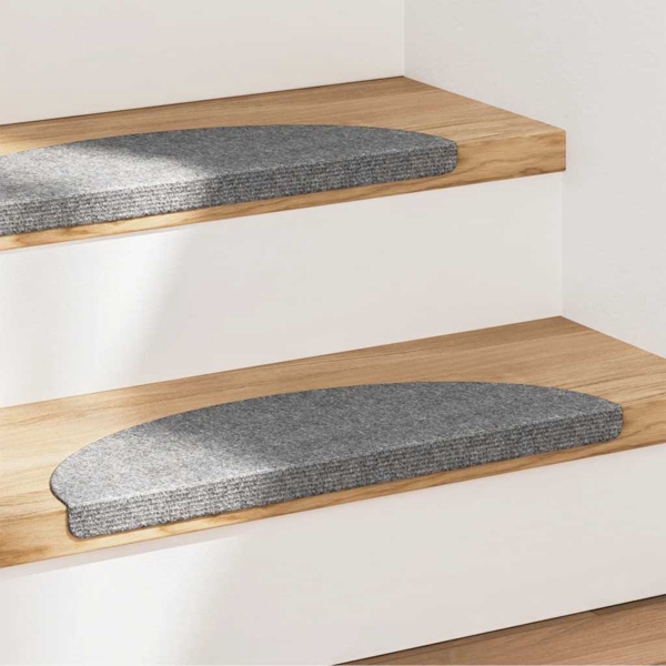 Vidaxl Selbstklebende Treppenstufenmatten, 15 Stück, 56 X 17 X 3 Cm, Grau