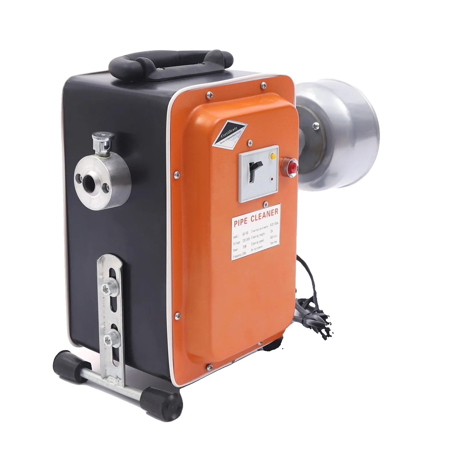 Abflussreiniger, Leistungsstarker 750-w-motor, Ergonomisches Design, Orange