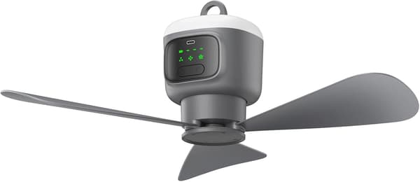Großer, Per Usb Aufladbarer Deckenventilator Mit Abnehmbarem Flügel, Nachtlicht Und 8000-mah-kapazität Für Den Haushalt Und Den Außenbereich