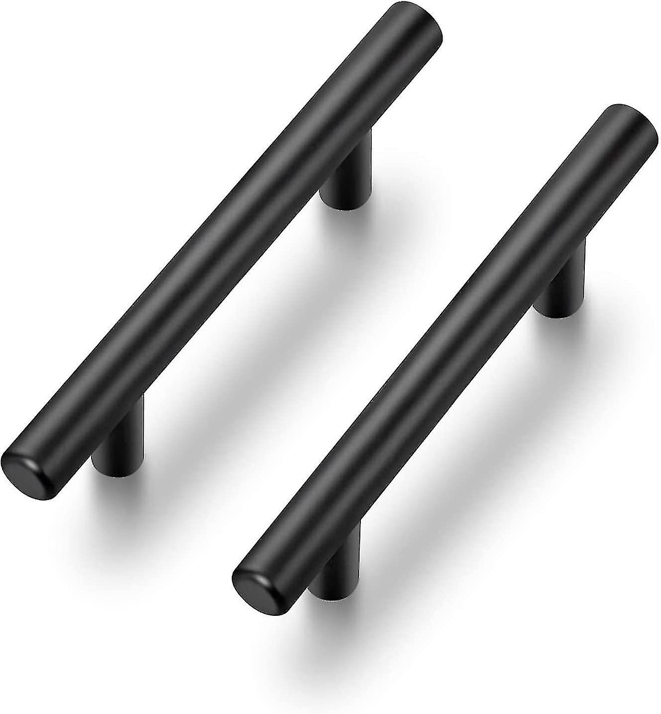 10er-pack Schwarze Küchen- Und Schrankgriffe, 96 Mm Lochabstand, Edelstahl