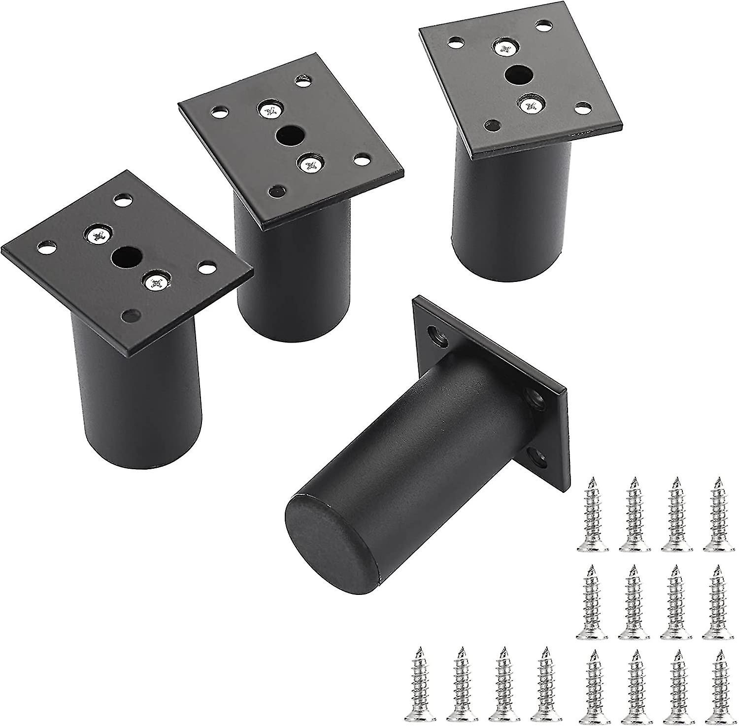 Stück Verstellbare Möbelfüße, Bettfüße, Höhenverstellbare Möbelfüße Aus Aluminiumlegierung Für Bettgestell, Schrank, Tisch (schwarz, Höhe 80 Mm)