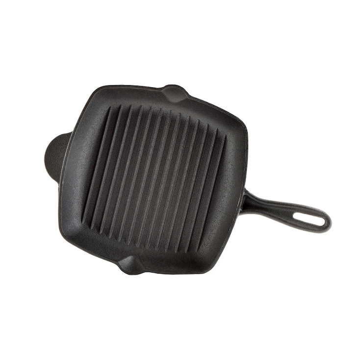 Bratpfanne, Perfect Home, Grill, Gusseisen, 26 X 26 X 4,5 Cm, Schwarz