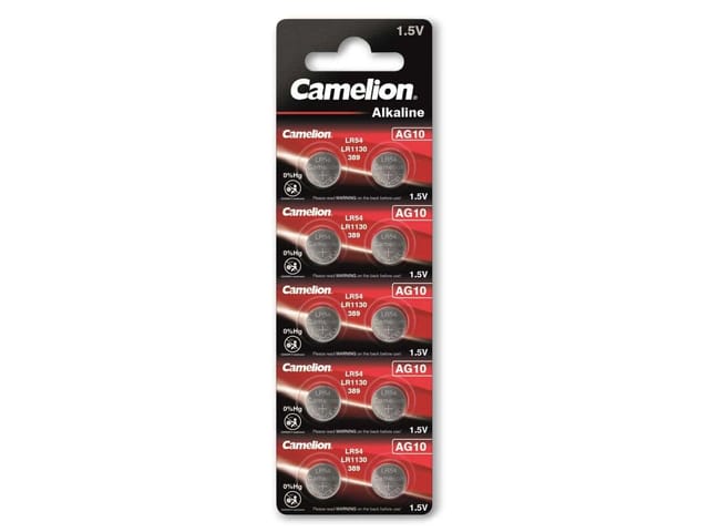 Knopfzelle AG10, 10 St. - Camelion