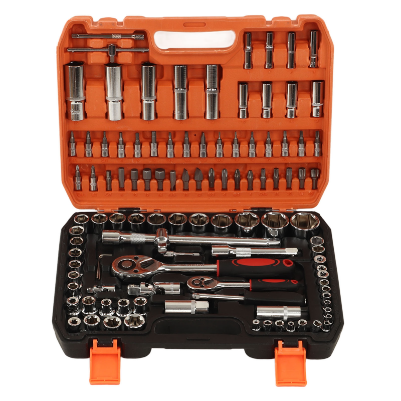 108tlg Handwerkzeug-set, Steckschlüssel, Ratsche, Schraubendreher