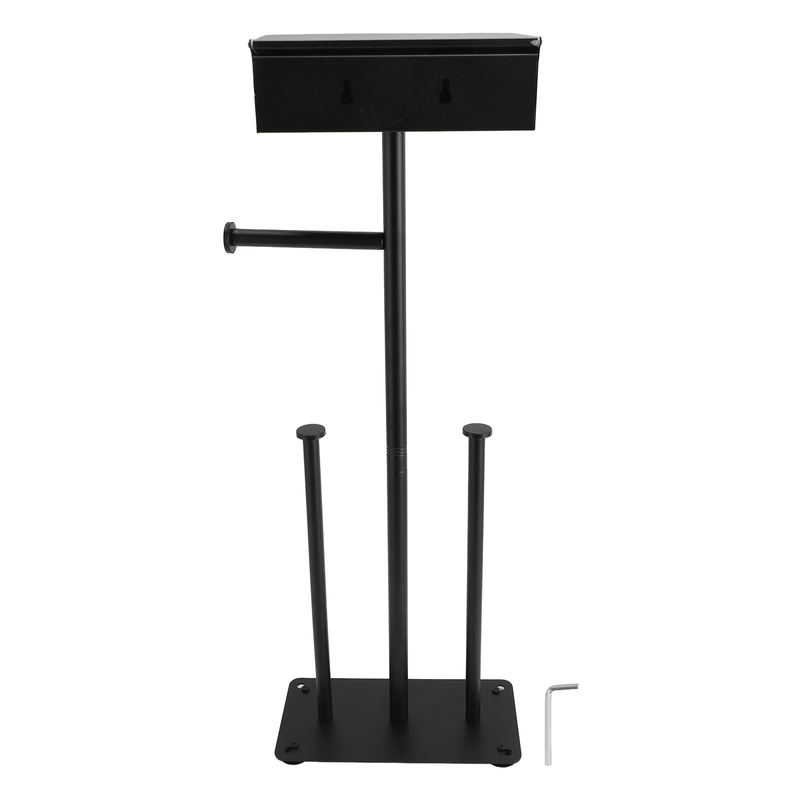Freistehende Wc-papierhalterung Edelstahl Schwarz, Modern
