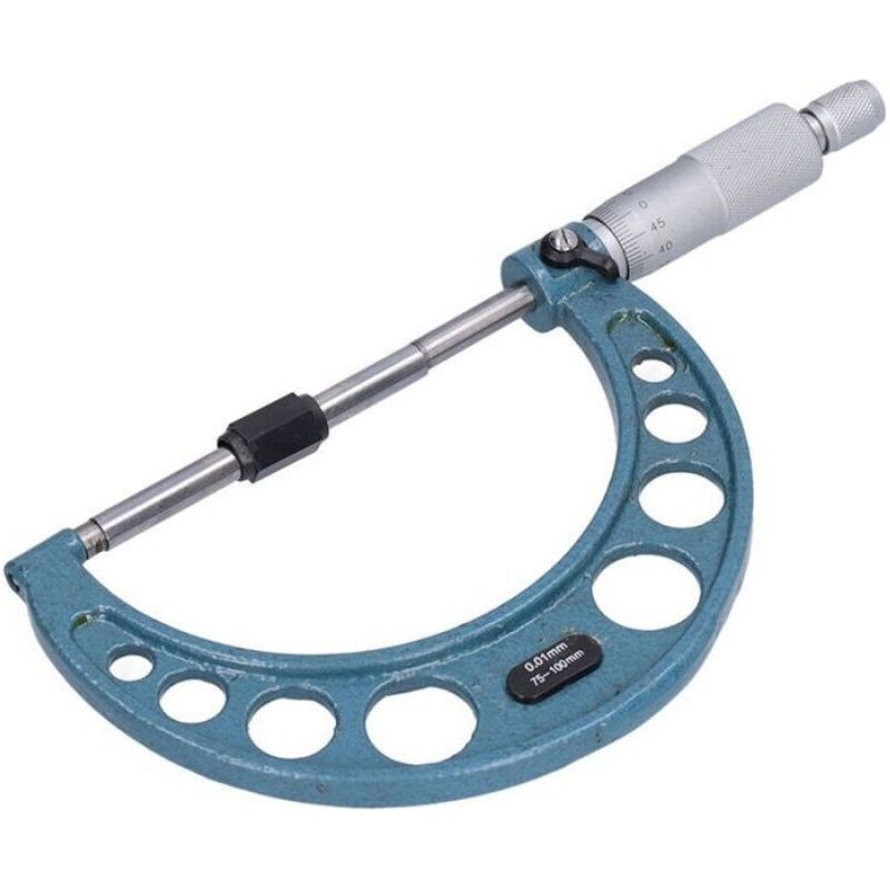 Außenmikrometer – Edelstahl – Genauigkeit 0,01 Mm – Messbereich 75 Bis 100 Mm – Zur Dicken- Und Durchmessermessung