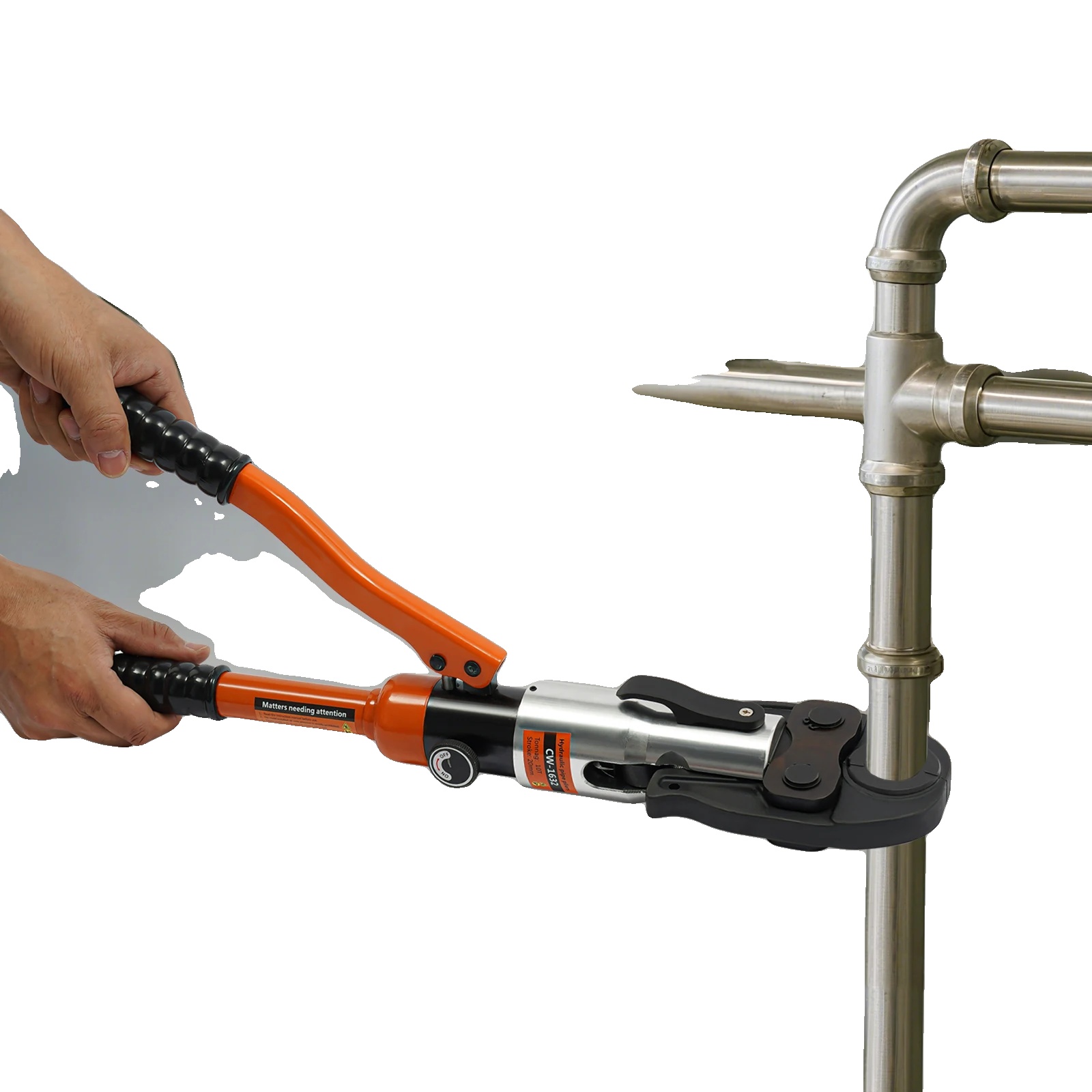 Crimpwerkzeug-set, Hochwertiger Stahl Und Aluminium, 14,5 X 3,5 X 1,3 Zoll, Austauschbar Mit 7 Crimpbacken, Maximaler Druck 10 Tonnen, Geeignet Für Rohrreparaturen Und Elektroarbeiten